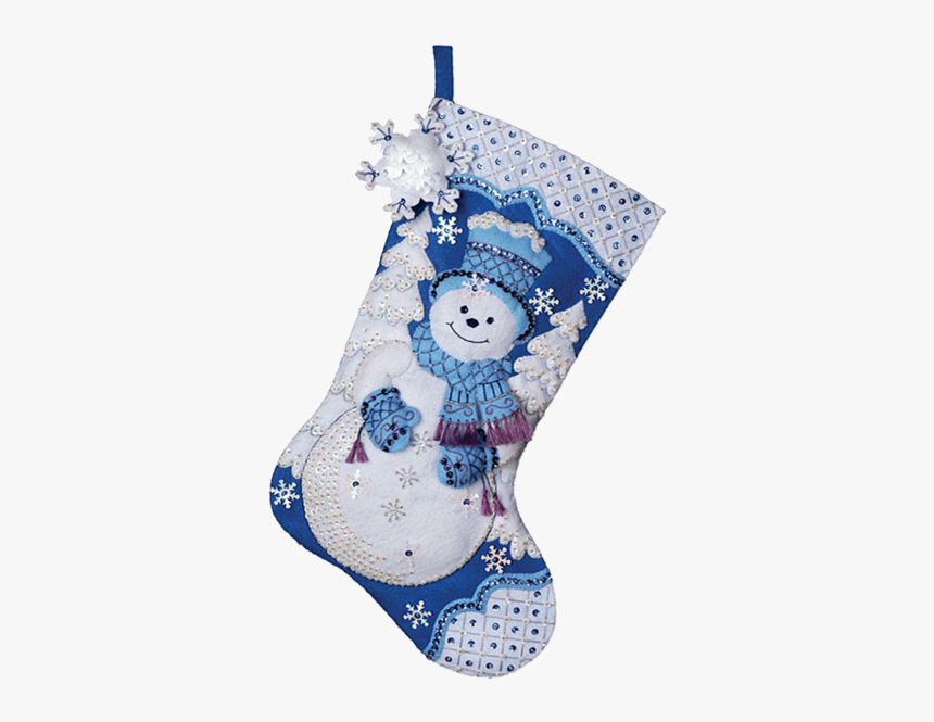 Blue Christmas Stocking Png, Transparent Png, Free Download