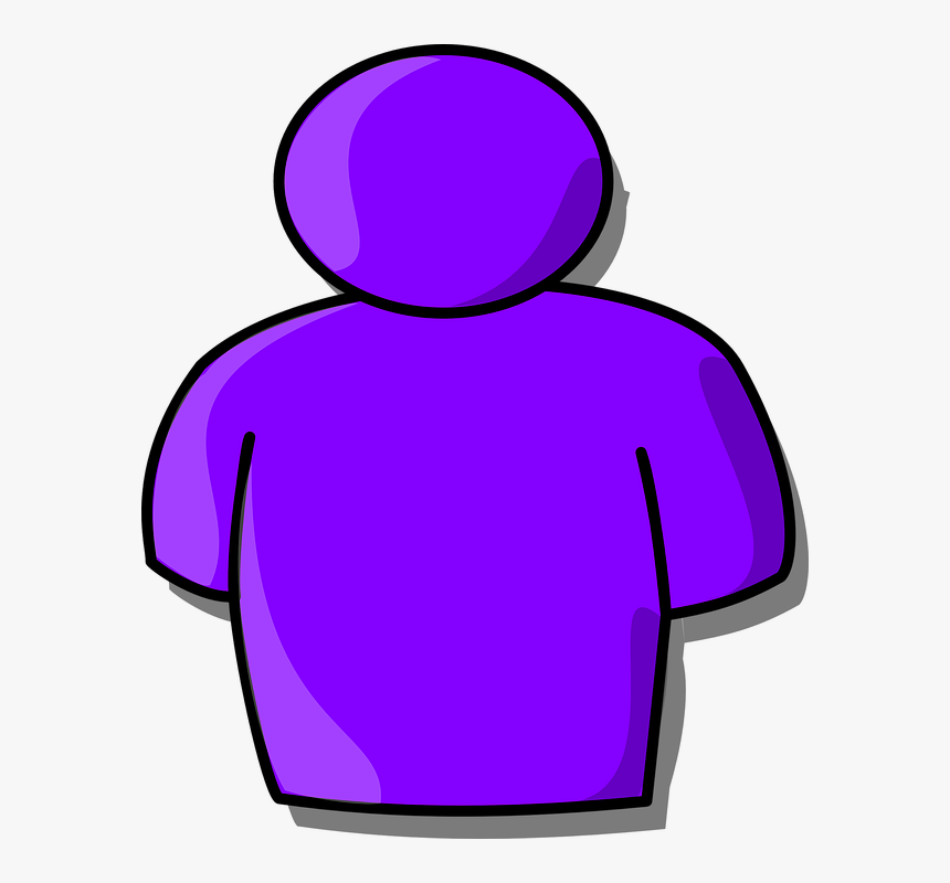 Transparent People Outline Png - Purple Person Clipart, Png Download, Free Download