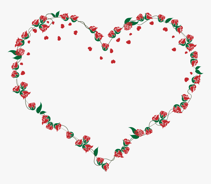 #love #heart #rose #petal #romantic #frame #colorful - Heart, HD Png Download, Free Download