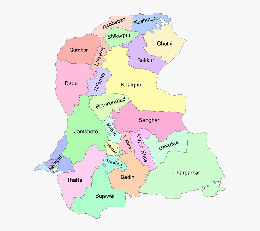 Na-221 Hyderabad Sindh Constituency Map Paki Mag - Many Division In Sindh, HD Png Download, Free Download