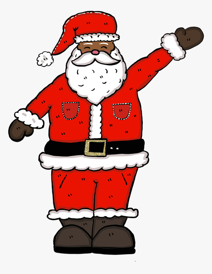 Black Santa Claus Clipart Png, Transparent Png, Free Download