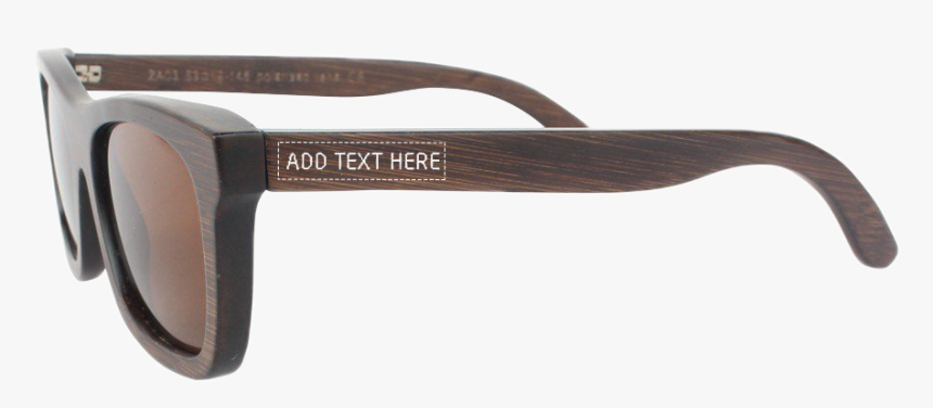 Wooden Sunglasses Personalized With A Birthday Message"
 - Plastic, HD Png Download, Free Download