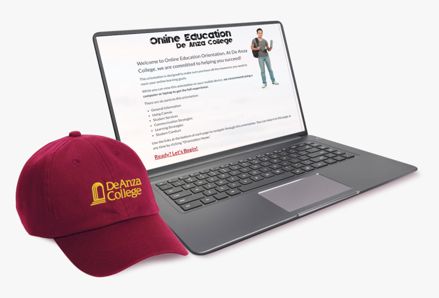 Baseball Cap And Laptop - Baseball Cap, HD Png Download, Free Download