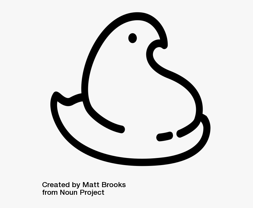 Peeps Clipart Simple, Peeps Simple Transparent Free - Peeps Clipart Black And White, HD Png Download, Free Download