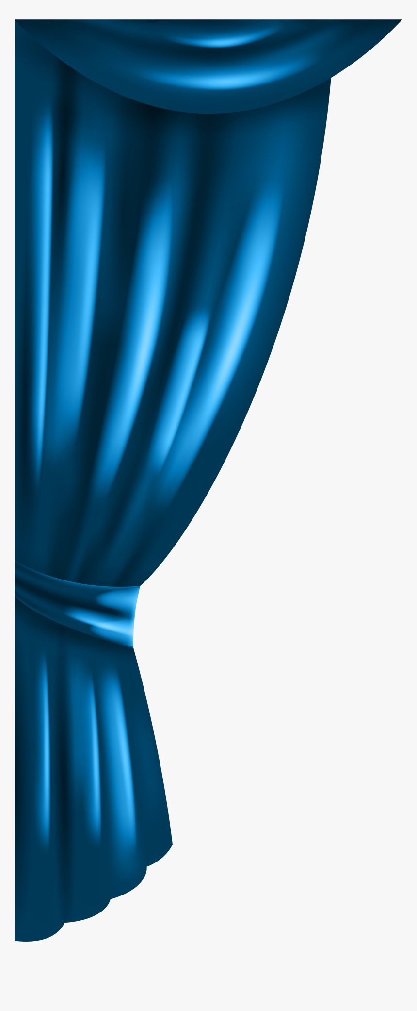 blue curtains opening clipart