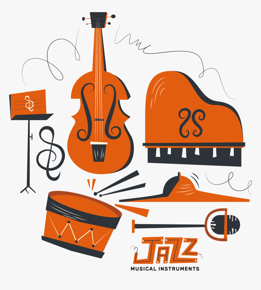 Transparent Jazz Band Clipart - Jazz Instruments Vector Png, Png Download, Free Download