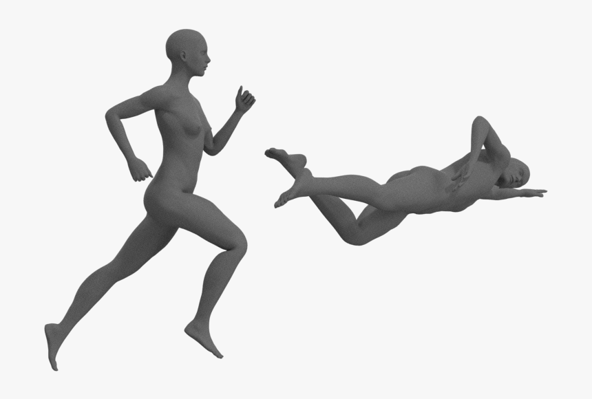 Run Swim - Silhouettes Of People, HD Png Download, Free Download