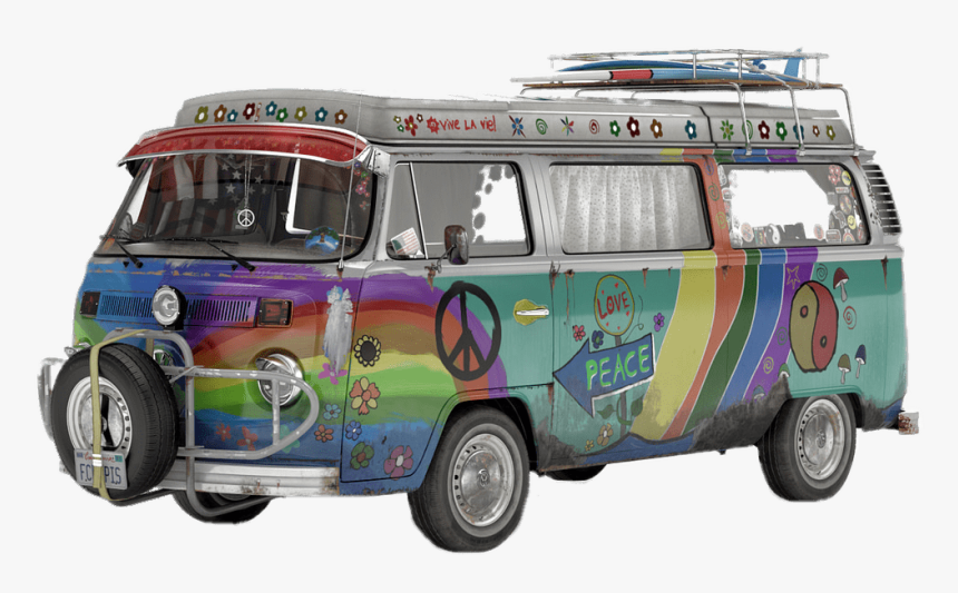 Volkswagen Camper Vans - Vw T2 Hippie Bus, HD Png Download, Free Download