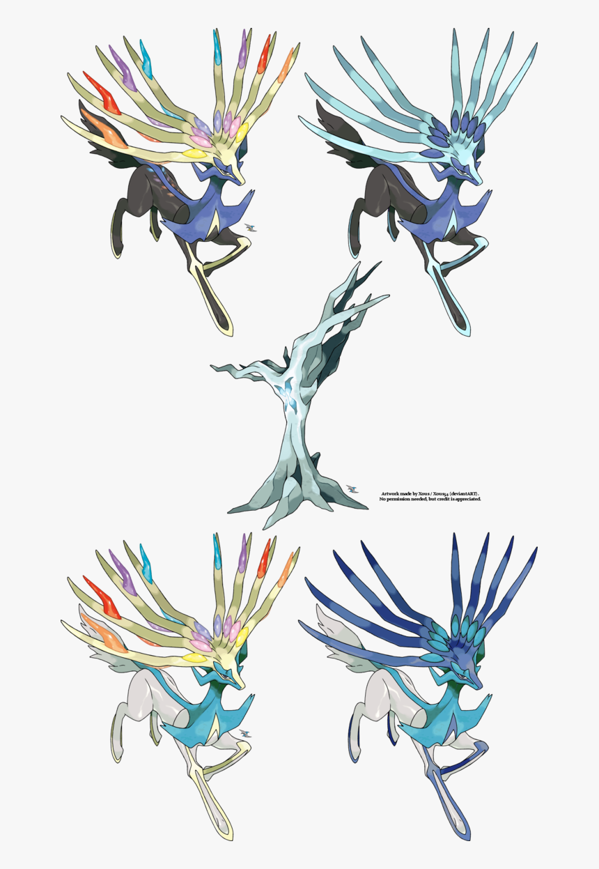 View Xerneas , - Xerneas Vs Shiny Xerneas, HD Png Download, Free Download