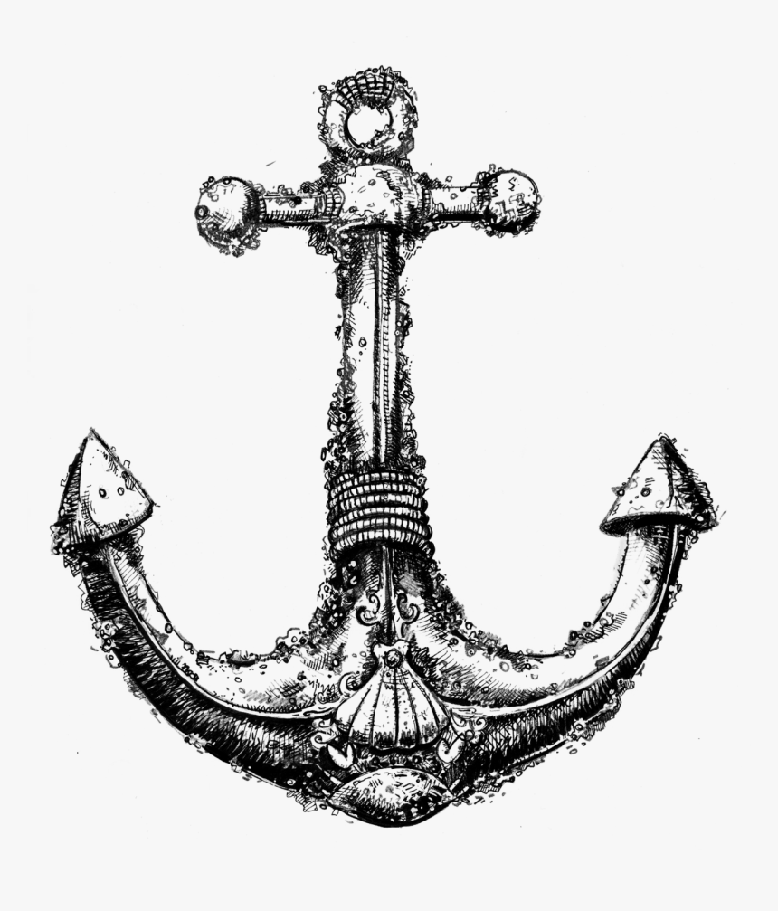 Rusty Anchor Drawing, HD Png Download, Free Download