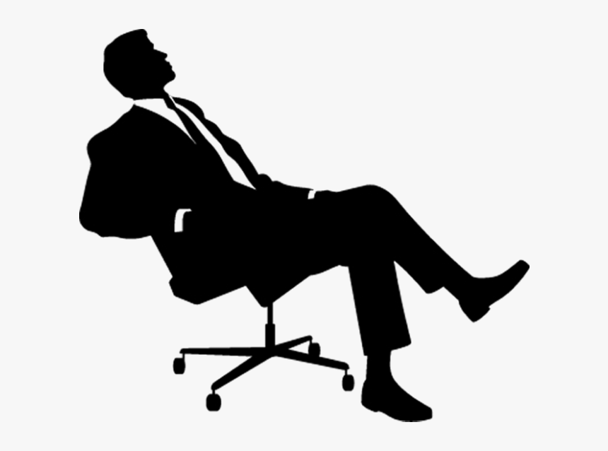 Man Sitting In Chair Silhouette Clipart , Png Download - Ceo Clipart, Transparent Png, Free Download