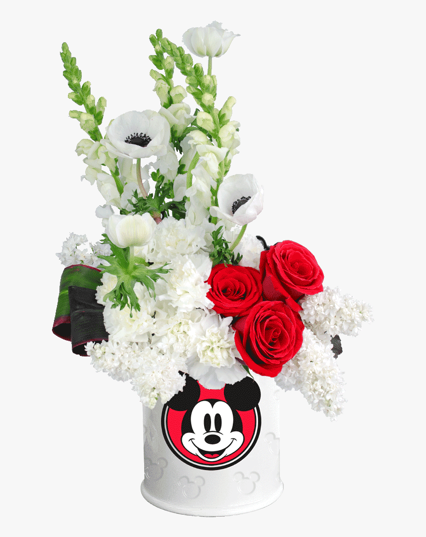 Valentine Clipart Bouquet - Flowers Of Mickey Mouse, HD Png Download, Free Download