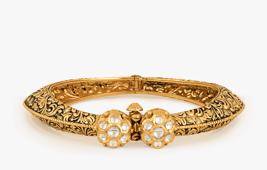 Kundan Kada Bangle - Bracelet, HD Png Download, Free Download