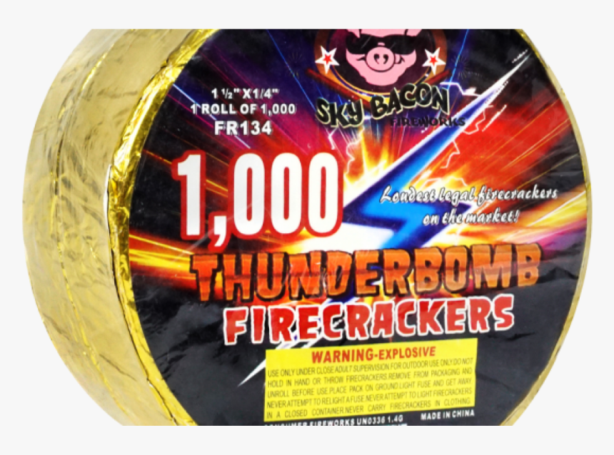 Thunderbomb Firecrackers 1000 Lt"s Fireworks - Label, HD Png Download, Free Download