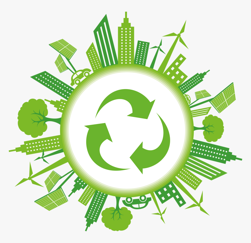 Building Recycling Illustration Flag Circular Loop - Circular Economy Icon Png, Transparent Png, Free Download