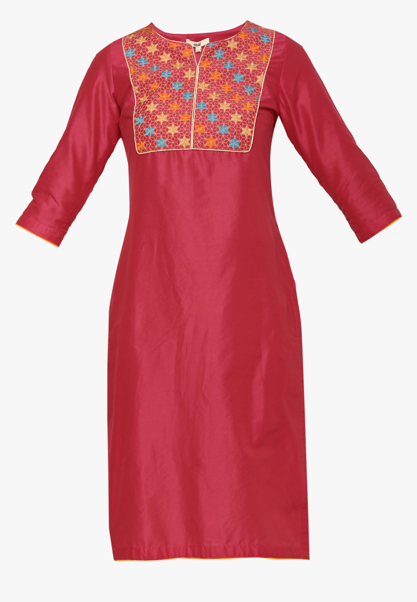 Abof Ethnic Pink Embroidered Regular Fit Kurta - Day Dress, HD Png Download, Free Download