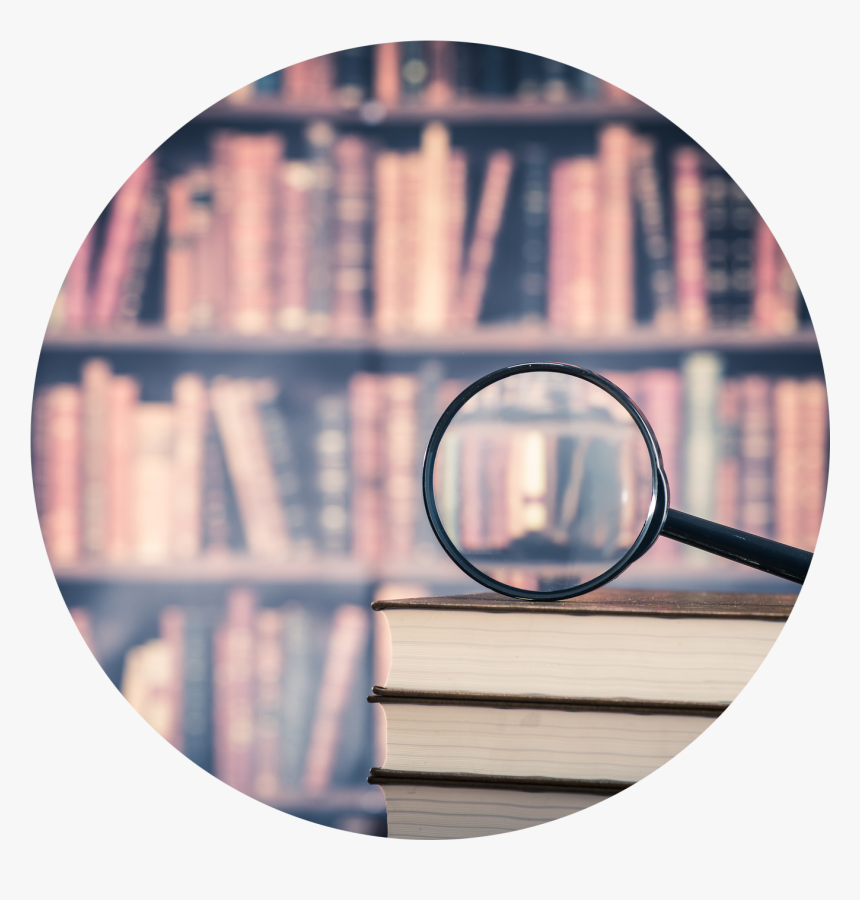 T Magnifying Glass Over Books - English Subject Photography, HD Png Download, Free Download