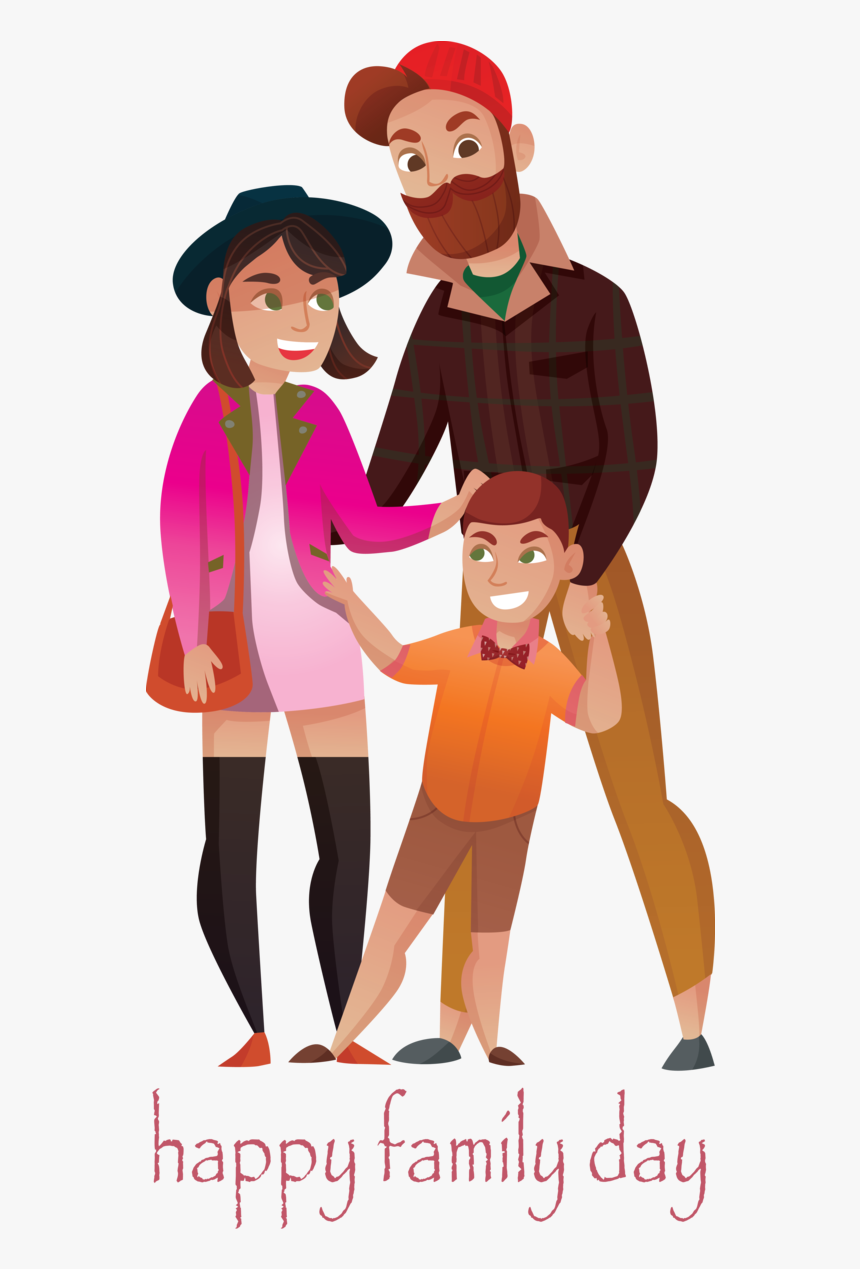 Transparent Family Day Cartoon Fun Style For Happy - Cartoon, HD Png Download, Free Download