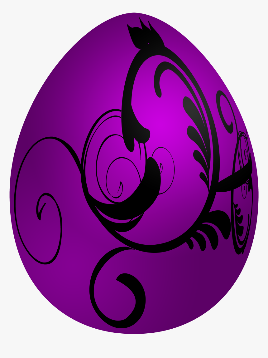 Easter Purple Deco Egg Png Clip Art - Red Eggs Easter, Transparent Png, Free Download