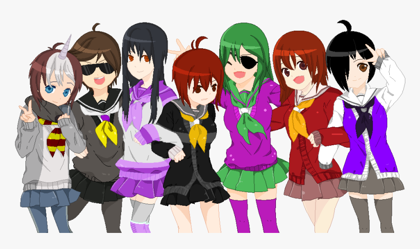 Transparent Group Of Friends Png - Barney And Friends Anime, Png Download, Free Download