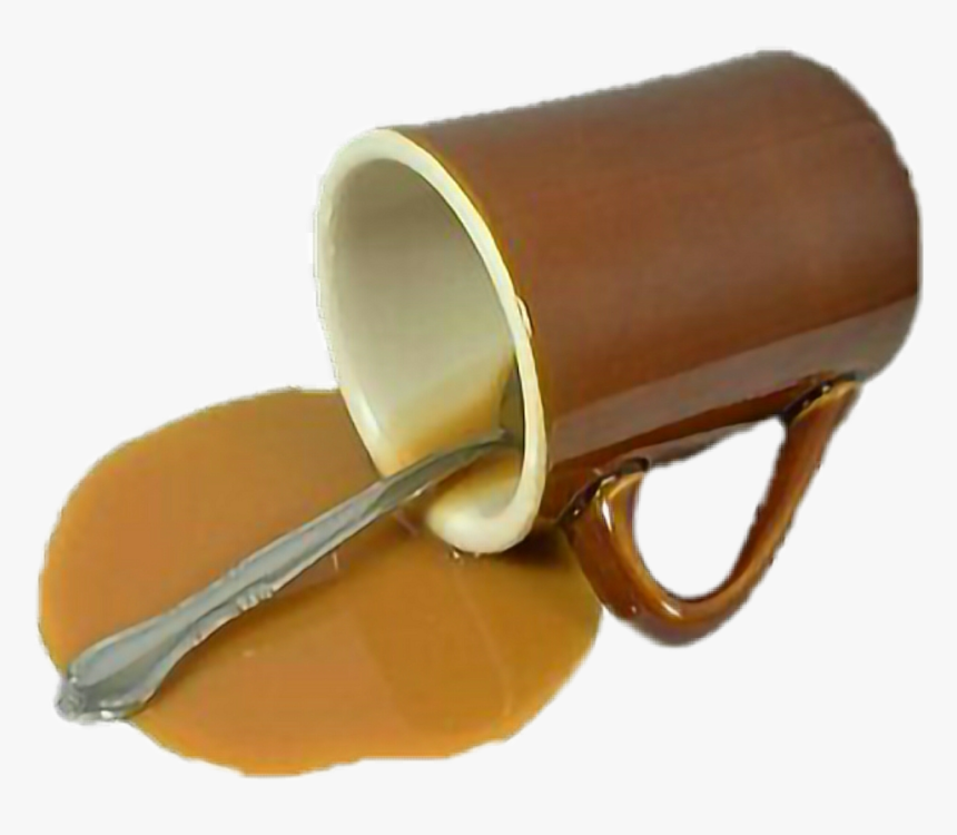 #drink #mug #spillthetea #tea #coffee #png #spilled - Transparent Png Brown Aesthetic, Png Download, Free Download