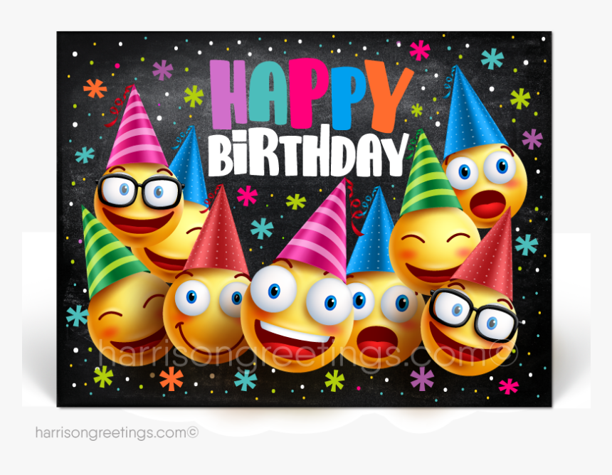 Emoji Happy Birthday Client Postcards - Emoji Happy Birthday, HD Png Download, Free Download