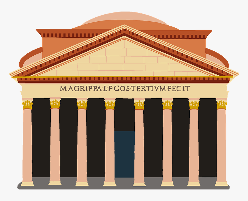 The Pantheon Clipart - Roman Temple, HD Png Download, Free Download