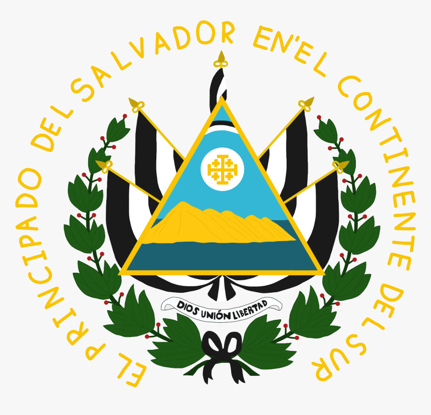 Coat Of Arms Of Principality Of El Salvador - Color El Salvador Flag, HD Png Download, Free Download