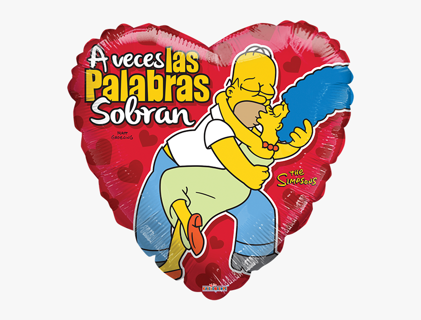 Globo A Veces Las Palabras Sobran - Marge Y Homero Beso, HD Png Download, Free Download