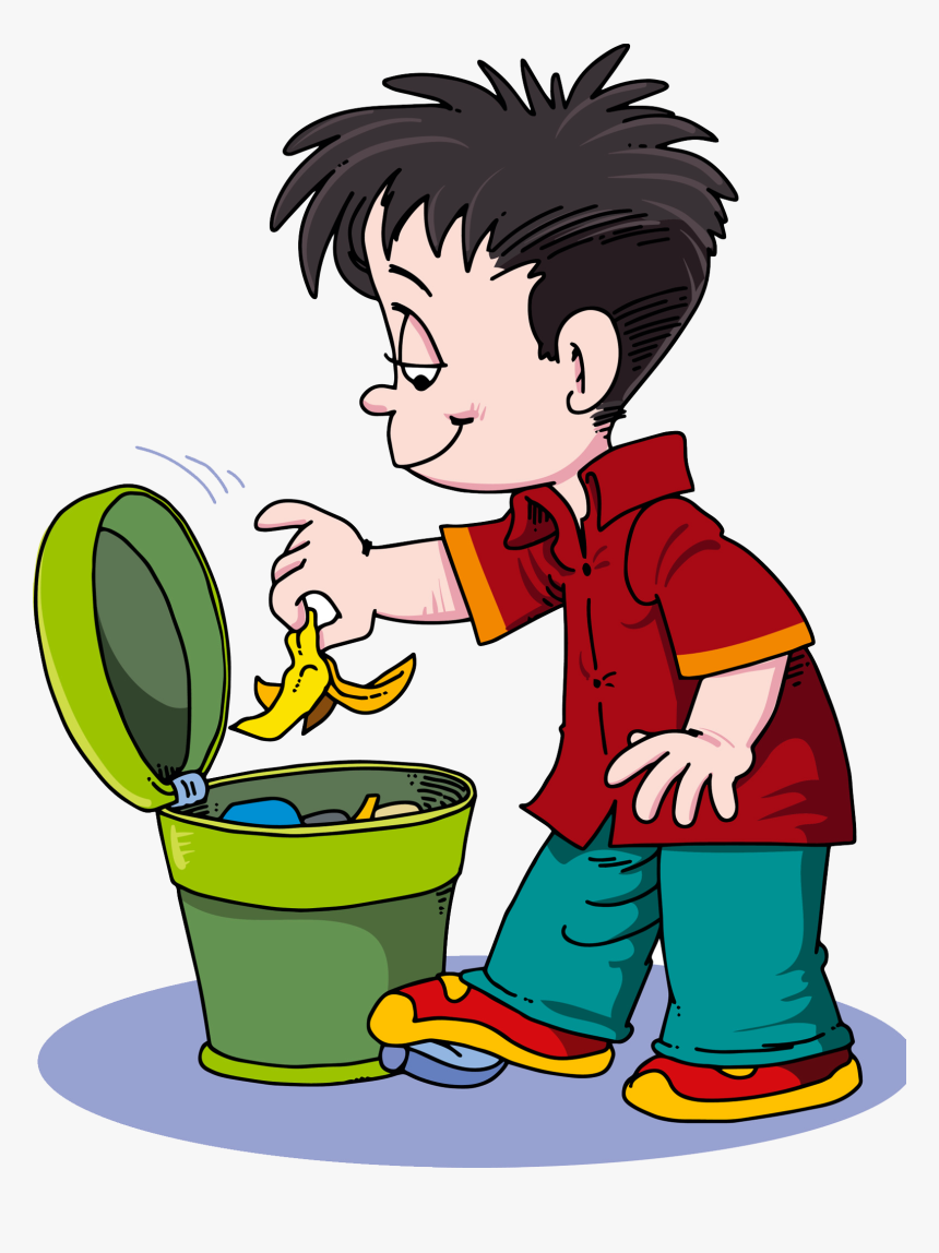 Container Clip Art Rubbish - Throw Rubbish Clipart, HD Png Download, Free Download