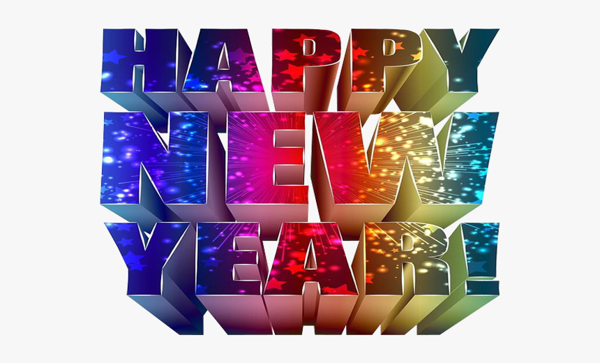 Download Happy New Year 3d Text Png Image - Graphic Design, Transparent Png, Free Download