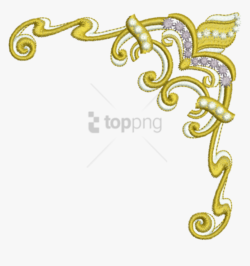 Free Png Gold Corner Designs Png Png Image With Transparent - Corner Design Golden Transparent Png, Png Download, Free Download