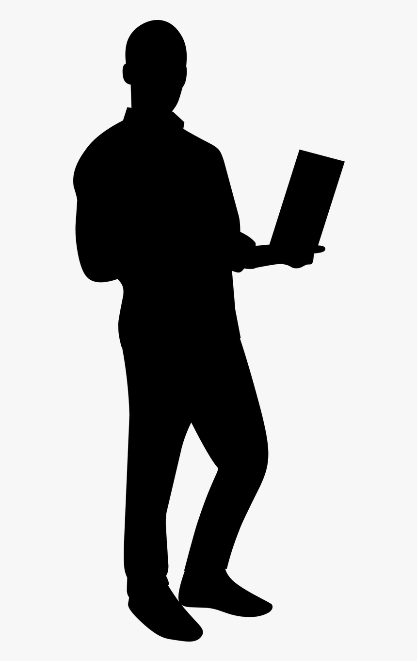 Man On Computer Silhouette Png, Transparent Png, Free Download