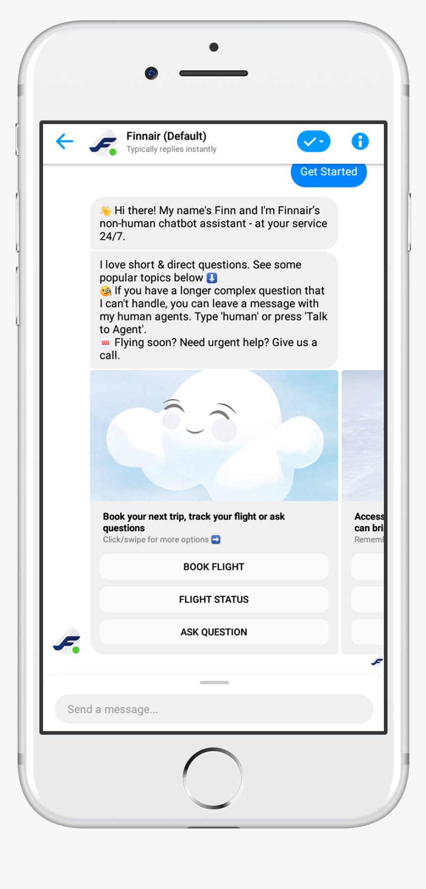 Ay Finn Welcome Message Book Flight Iphone - Mobile App, HD Png Download, Free Download