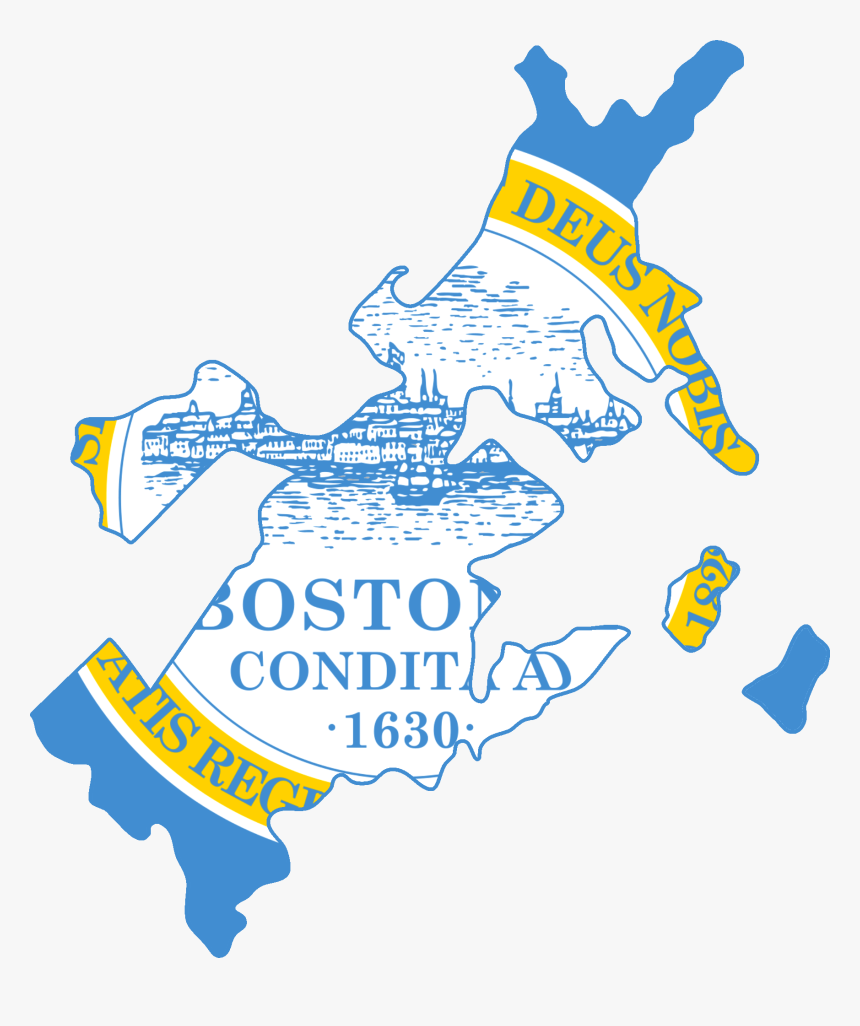 Flag Map Of Boston - Boston On Map Png, Transparent Png, Free Download