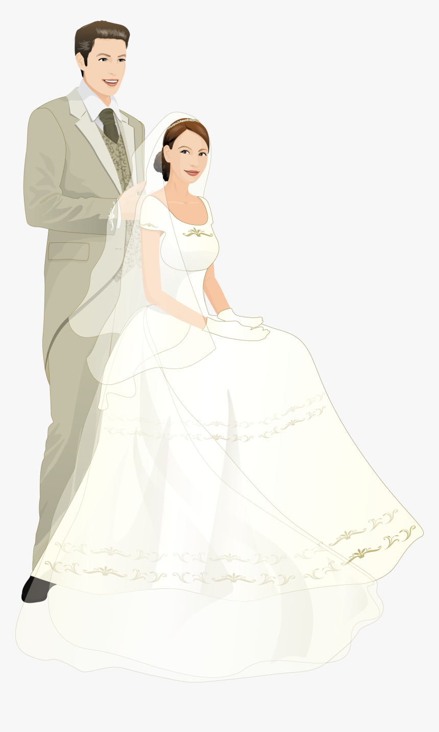 Transparent Wedding Dress Clipart Png - Wedding Frames For Photoshop, Png Download, Free Download