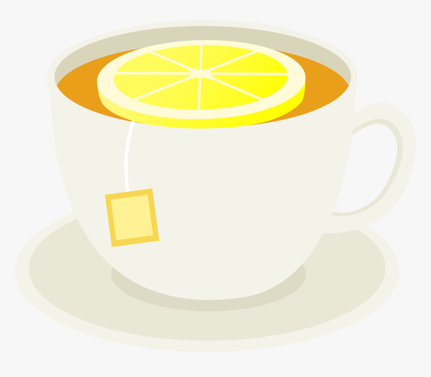 Cup Clipart Yellow Tea - Lemon Tea Cartoon Png, Transparent Png, Free Download