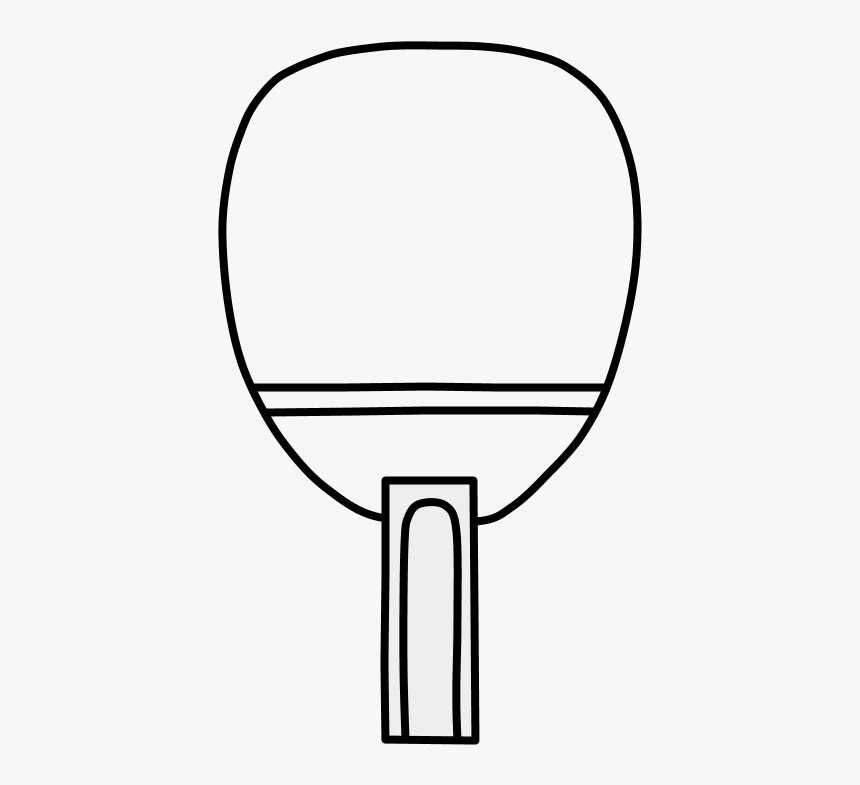 Ping Pong Paddle, Table Tennis, Black And White - Line Art, HD Png Download, Free Download