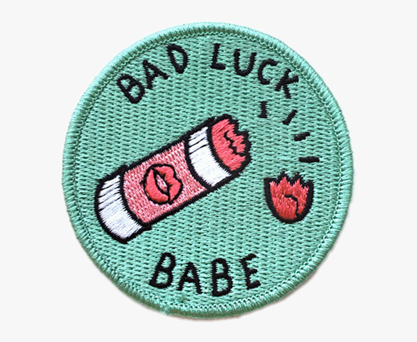 Badluck Babe Patch Lipstick Aesthetic Diva - Embroidered Patch, HD Png Download, Free Download