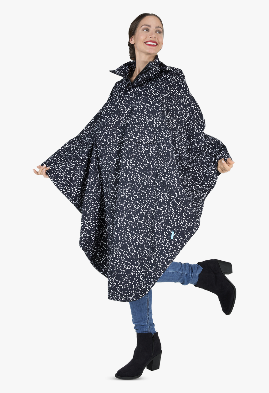 Rain Cape Belle Black/white"
 Title="rain Cape Belle - Polka Dot, HD Png Download, Free Download