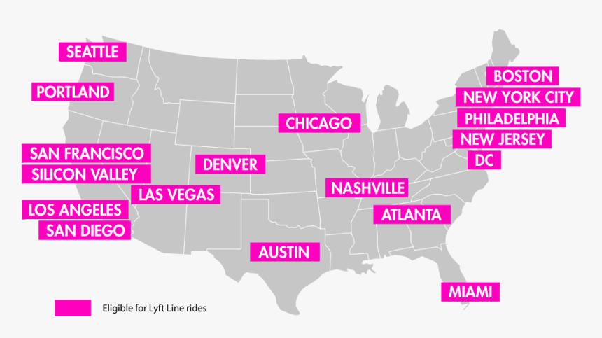 *all Claims For Lyft Line Expenses Are Subject To Federal - United States Map Stock, HD Png Download, Free Download