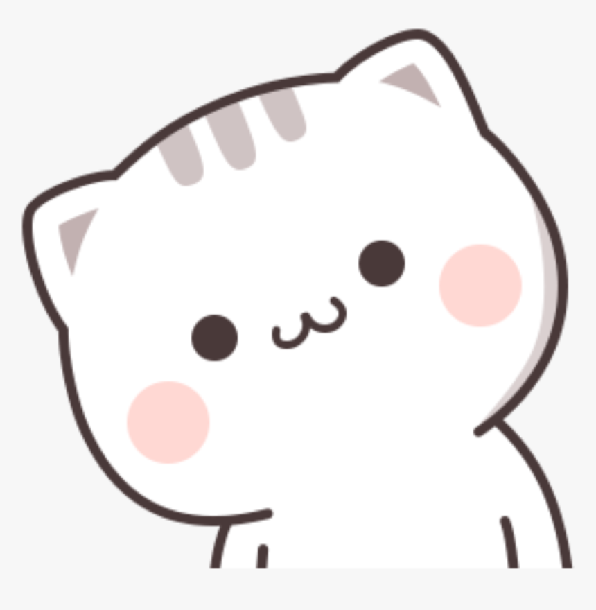 #kitty #kitten #cat #white #kawaii #soft #mochi #chibi - Kawaii White Cat Sticker, HD Png Download, Free Download