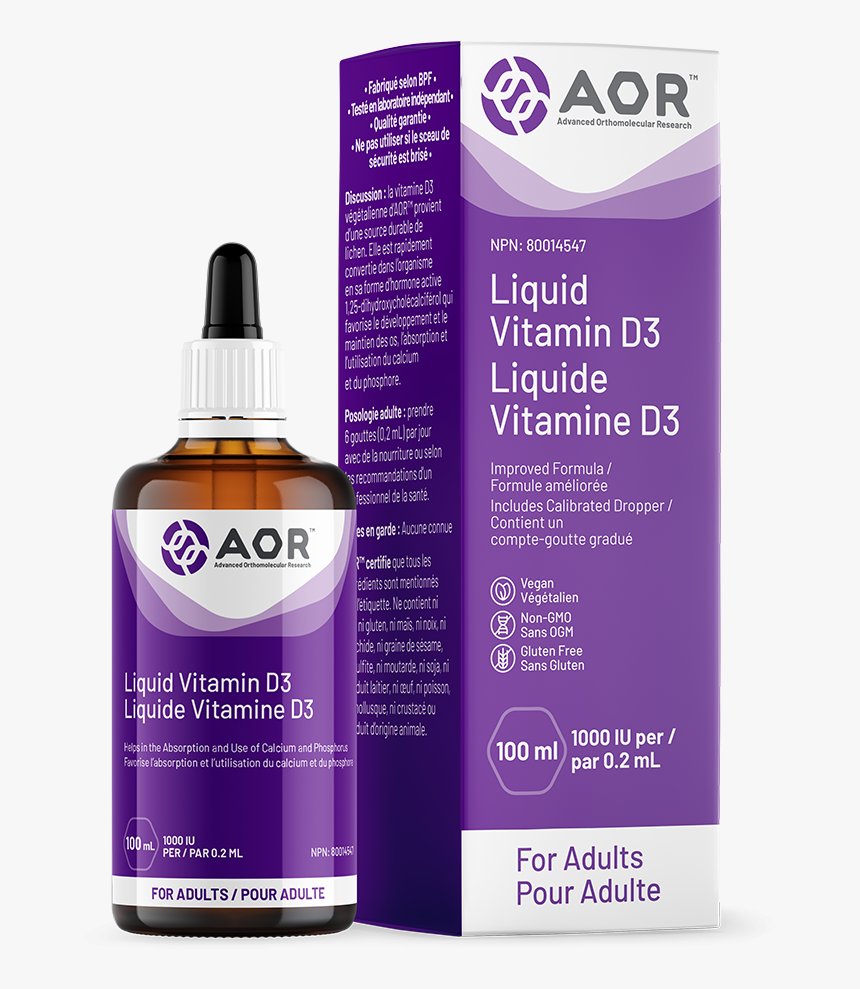 Vitamin D3 Liquid 100ml - Aor Liquid Vitamin D3, HD Png Download, Free Download