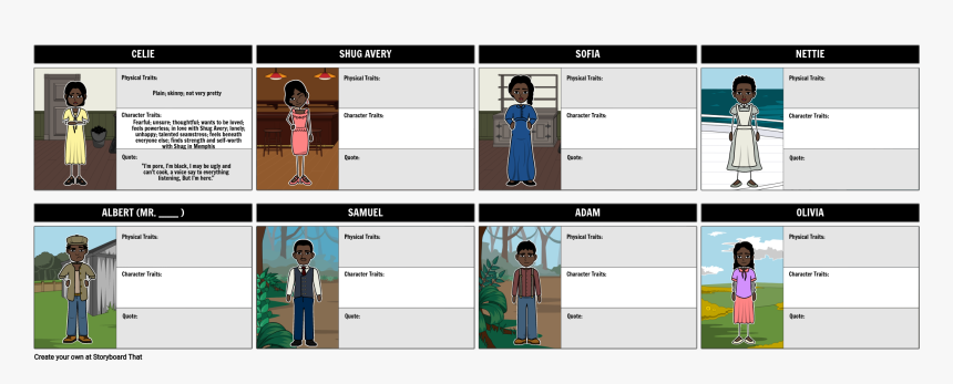 The Color Purple Character Map"
 Style="max-width - Color Purple Character Map, HD Png Download, Free Download