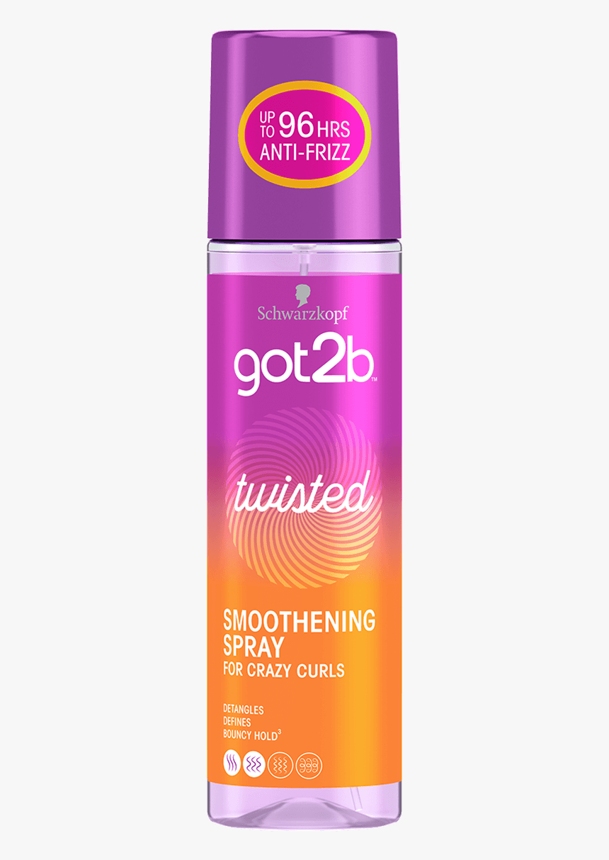 Got2b Com Twisted Smoothening Spray - Schwarzkopf Got2b Curly, HD Png Download, Free Download