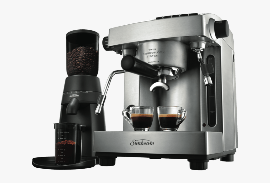 Sunbeam Pu6910 Espresso Machine & Grinder - Sunbeam Coffee Machine Pu6910, HD Png Download, Free Download