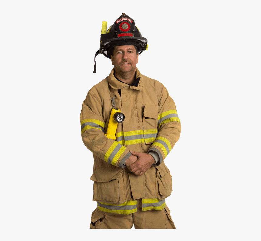 Serious Looking Firefighter Transparent Background - Fire Department, HD Png Download, Free Download