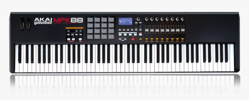 Akai Mpk88 Hammer-action Usb/midi Controller - Akai 88 Key Midi Controller, HD Png Download, Free Download