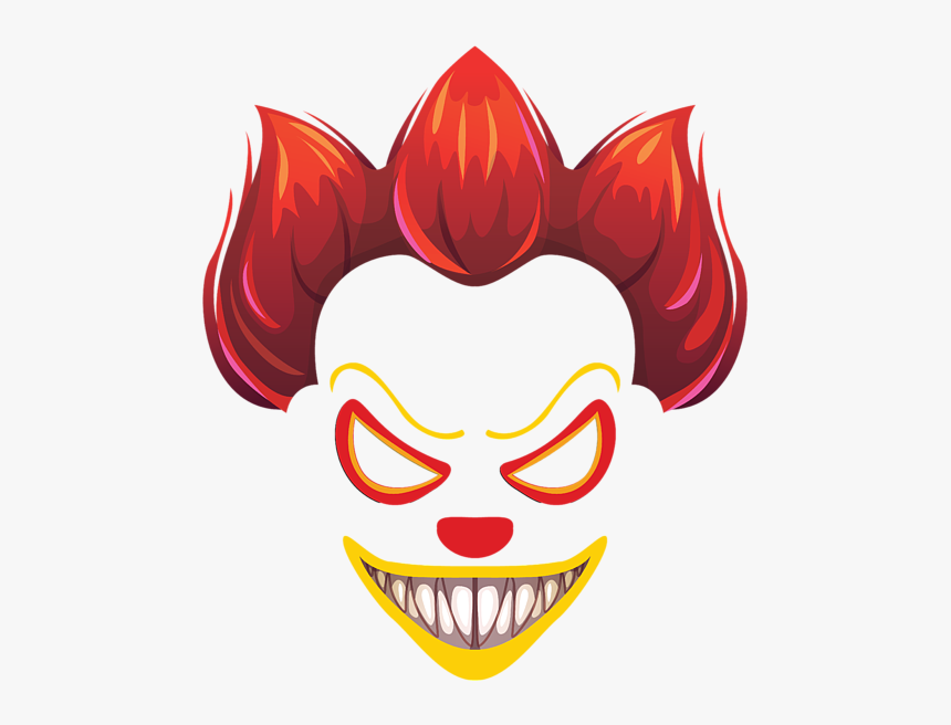 Scary Clown Clipart, HD Png Download - kindpng