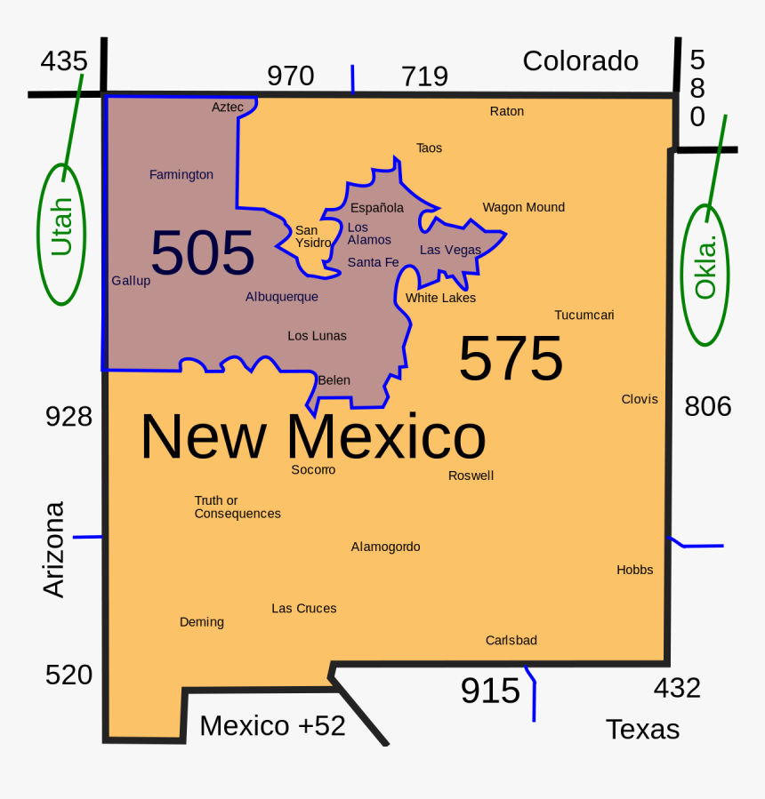 New Mexico Area Codes, HD Png Download, Free Download